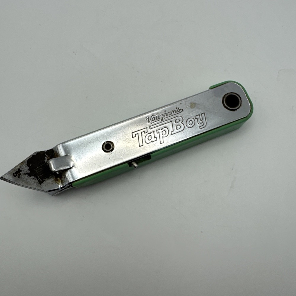 Vintage 5-in-one Vaughan TapBoy Bottle Can Opener Corkscrew Green